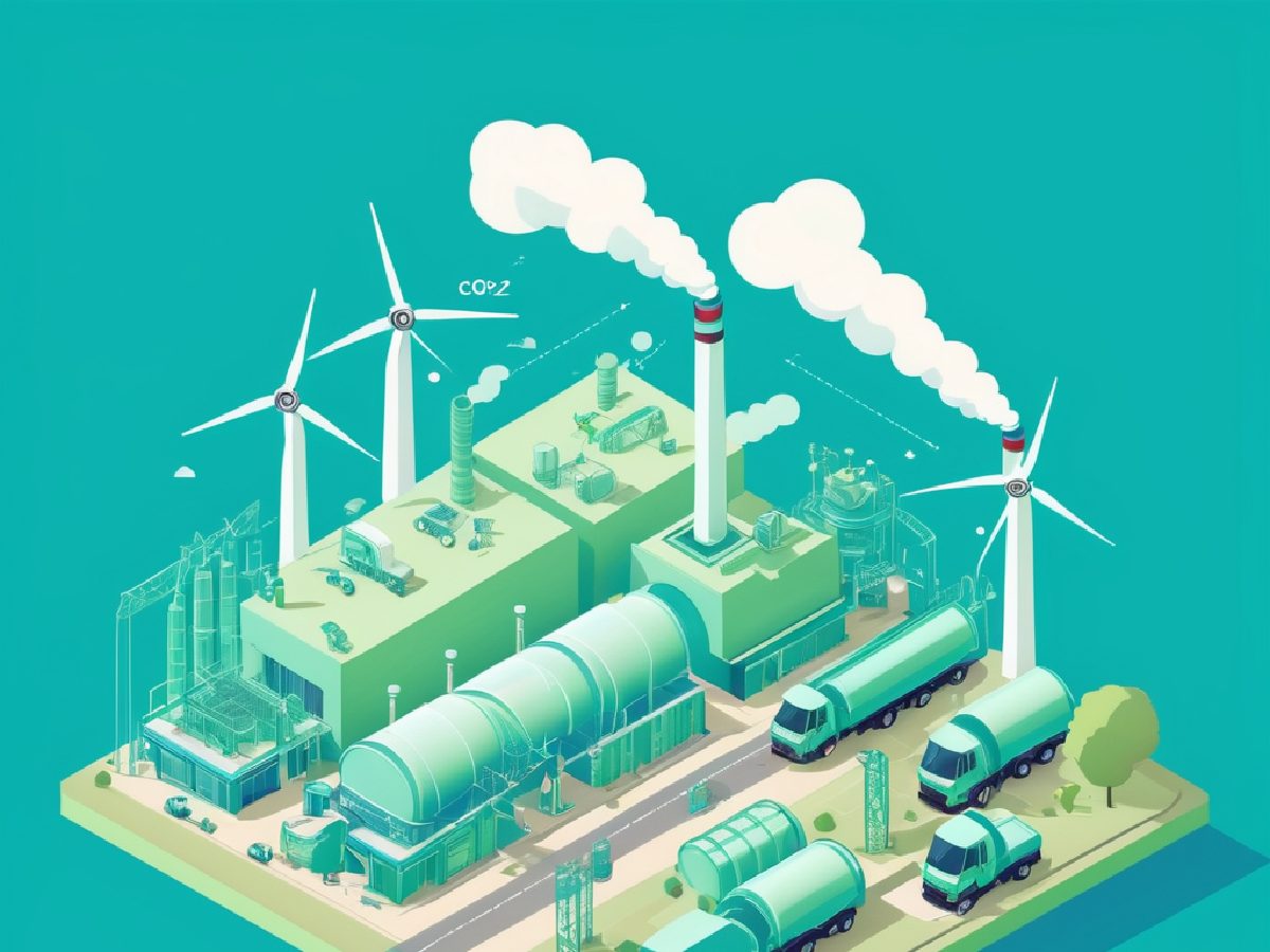 Abstract representation of multiple industries